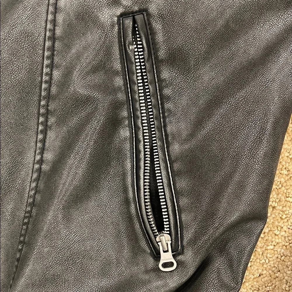 Pull&Bear Dark Gray Biker Jacket for Men - Picture 7 of 8